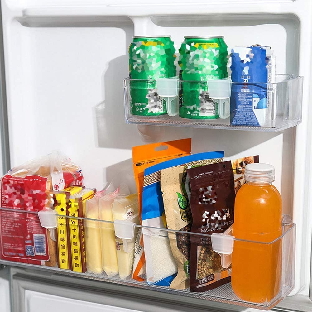Plastic Storage Baskets Space allocator, Refrigerator Organizer Bins partition Clip (1 Pc) Plastic Storage Baskets Space allocator, Refrigerator Organizer Bins partition Clip (1 Pc)